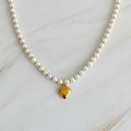 Collier Cœur en Perles et Or – Bijou Femme Élégant et Romantique
