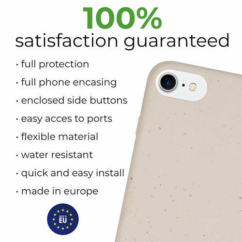Coque de téléphone biodégradable - Blanc Naturel