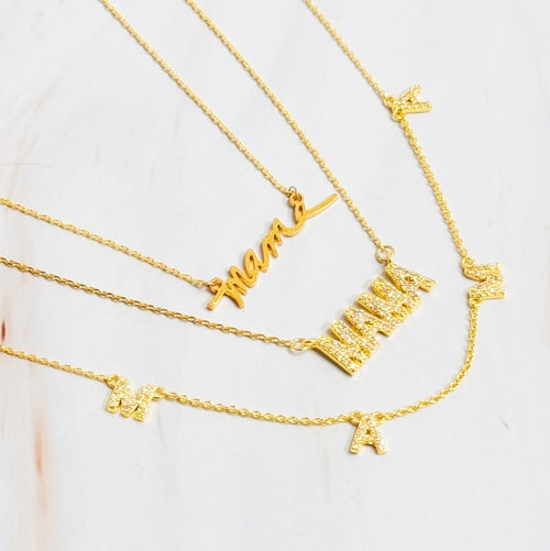 Collier Sparkle Mama – Zircon Cubique Plaqué Or 18 Carats