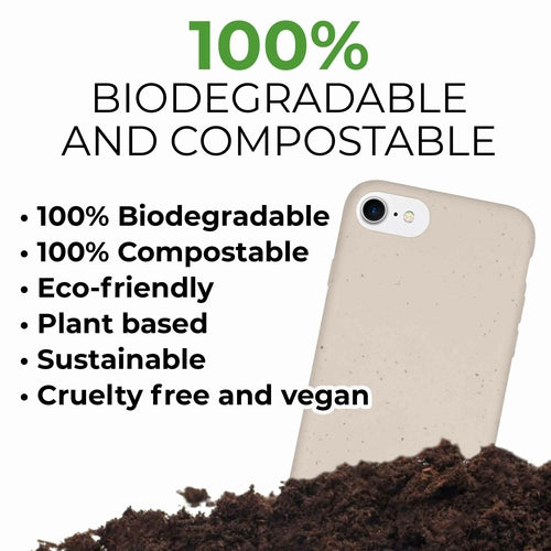 Coque de téléphone biodégradable - Blanc Naturel