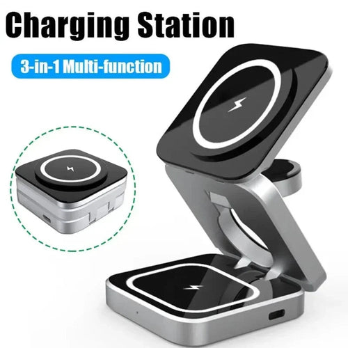 Foldable 3-in-1 Wireless Charging Phone Stand