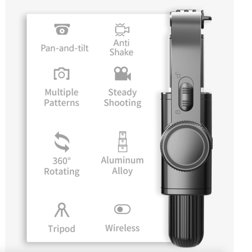 Perche Selfie Trépied Stabilisateur Ninja – Télécommande Bluetooth