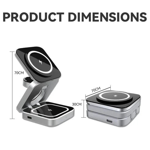 Foldable 3-in-1 Wireless Charging Phone Stand