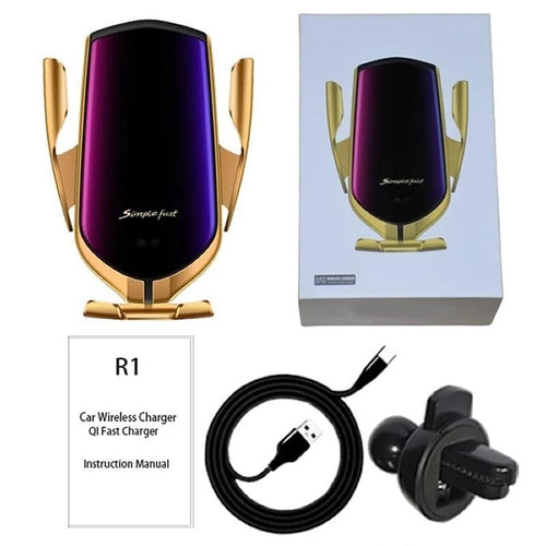 Support Chargeur Voiture Sans Fil – Serrage Automatique Qi 3 Coloris