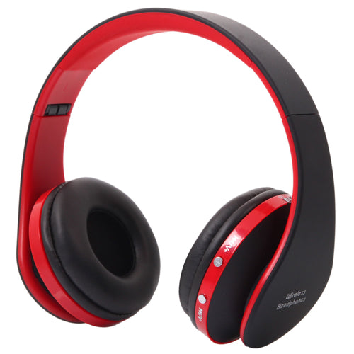 Casque Bluetooth Sport Stéréo Sans Fil avec Micro – Pliable Rouge et Noir