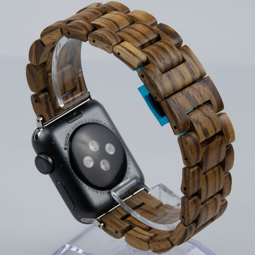 Bracelet Apple Watch en Bois Artisanal – 4 Essences, Toutes Séries