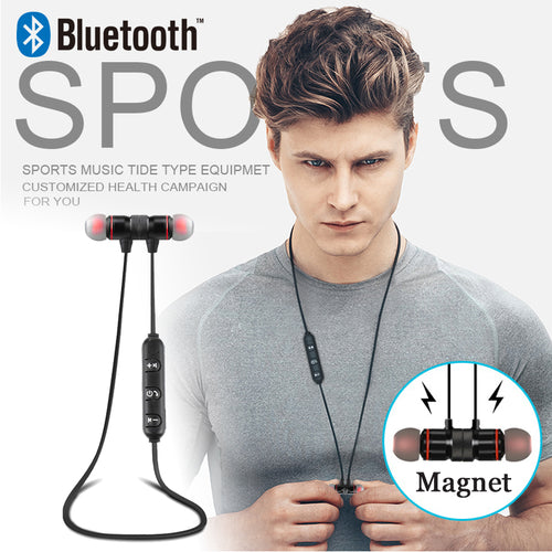 Écouteurs Bluetooth 4.0 Sport Noir – Magnétiques Sans Fil avec Micro