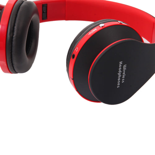 Casque Bluetooth Sport Stéréo Sans Fil avec Micro – Pliable Rouge et Noir