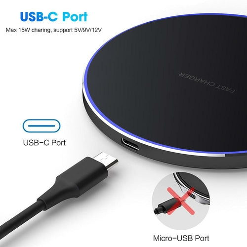 Tapis de Charge Sans Fil Dragon W9 30W – Ultra Fin USB-C Compatible iPhone 15